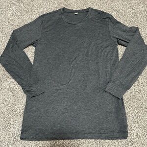 Uniqlo Heattech Grey Long Sleeve T-Shirt